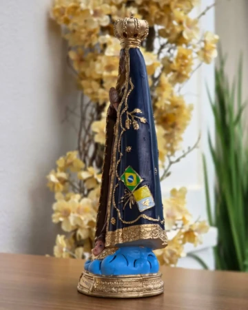 Afeto Presentes Religiosos - Imagem Sacra - Nossa Senhora Aparecida - 28cm - em resina nacional