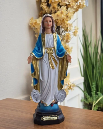 Afeto Presentes Religiosos - Imagem Sacra - Nossa Senhora das Graças - 38cm - em resina importada