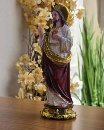 Afeto Presentes Religiosos - Imagem Sacra - Sagrado Coração de Jesus - 30cm - em resina importada
