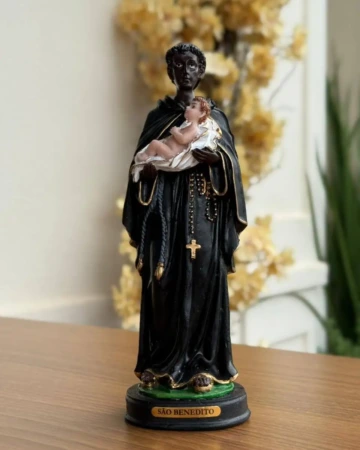 Afeto Presentes Religiosos - Imagem Sacra - São Francisco - 20cm - em resina nacional
