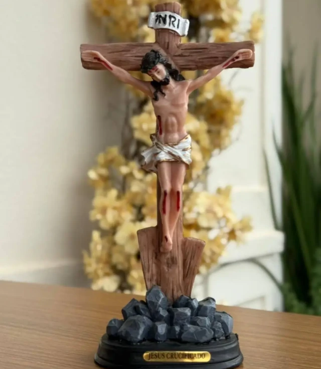 Afeto Presentes Religiosos - Imagem Sacra - São Francisco - 20cm - em resina nacional