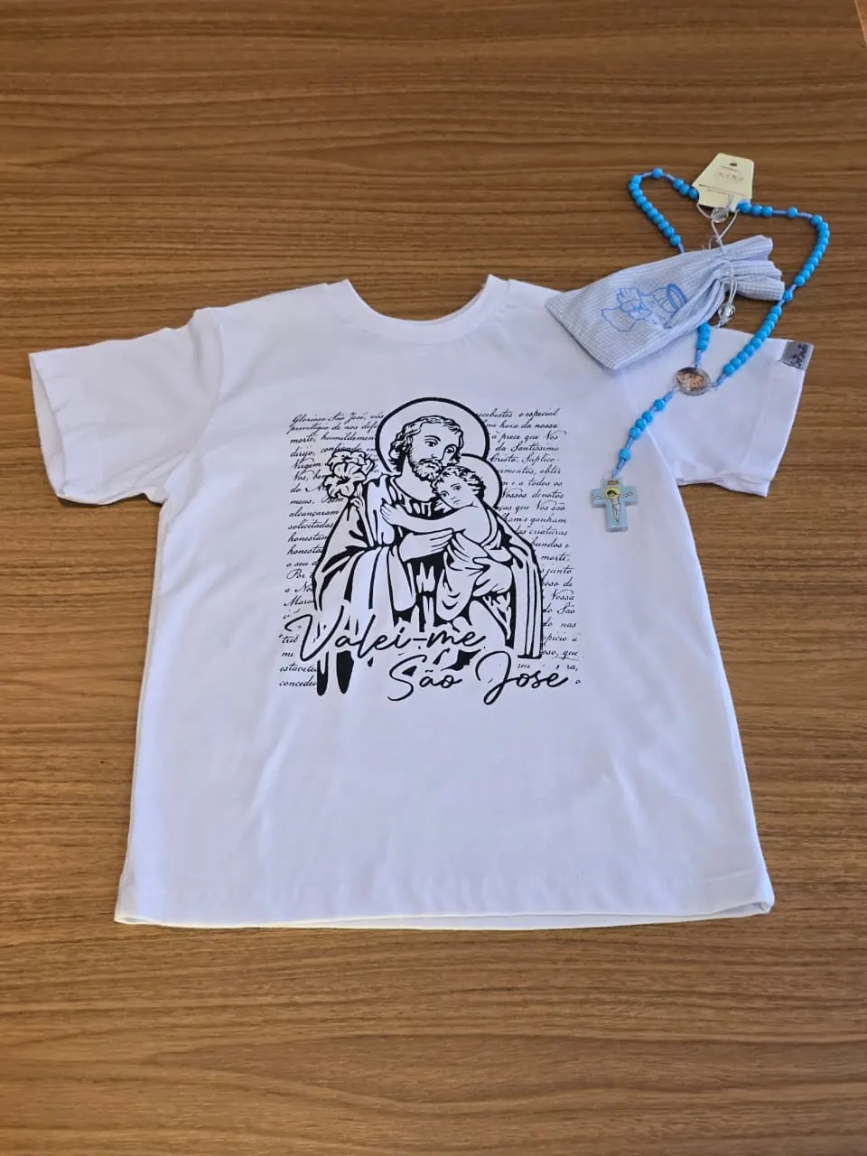 Afeto Presentes Religiosos - Boby Infantil - Nossa Senhora Aparecida - Azul