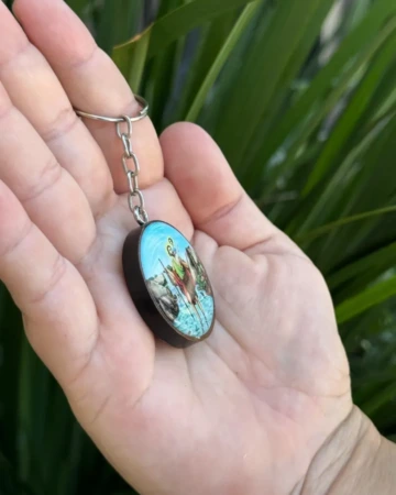 Afeto Presentes Religiosos - Chaveiro Dezena Aberta com medalha de São Bento em Ouro Velho (cópia)