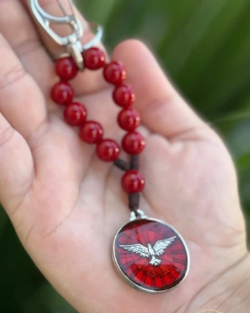 Afeto Presentes Religiosos - Chaveiro Dezena Aberta com medalha de São Bento em Ouro Velho (cópia)