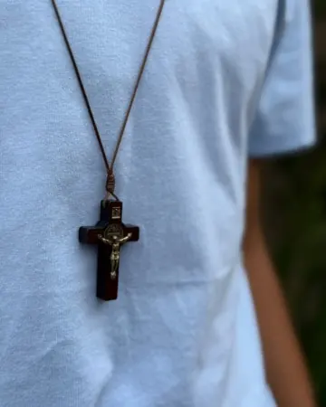 Afeto Presentes Religiosos - Colar Terço Acampamento - Azul