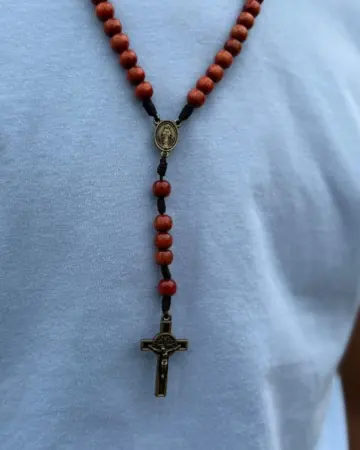 Afeto Presentes Religiosos - Colar Terço Acampamento - Azul