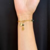 Afeto Presentes Religiosos - Pulseira - Dezena de Aparecida com pedras verdes