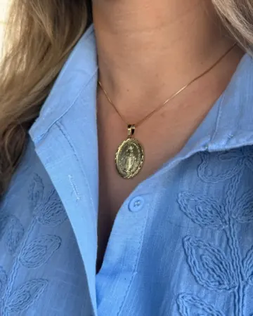 Afeto Presentes Religiosos - Gargantilha - Cruz Cravejada e com pedraria