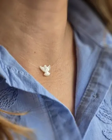 Afeto Presentes Religiosos - Gargantilha - Sagrado Coração - Cravejado - 44cm (cópia)