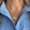 Afeto Presentes Religiosos - Gargantilha - São Bento - 44cm - medalha fixa no cordão