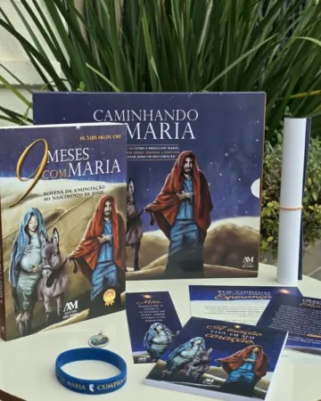 Afeto Presentes Religiosos - Box Caminhando com Maria – Livro 9 Meses com Maria