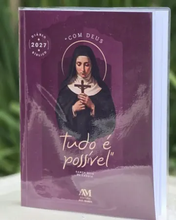 Afeto Presentes Religiosos - Diário Bíblico 2027 - Brochura - Santa Rita de Cássia