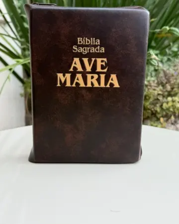 Afeto Presentes Religiosos - Kit Bíblia Católica Ave Maria Capa Rosa + Terço Nossa Senhora das Graças