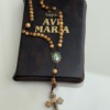 Afeto Presentes Religiosos - Kit Bíblia Católica Ave Maria Capa Rosa + Terço Nossa Senhora das Graças